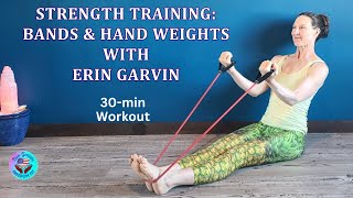 Strength training using bands amp weights with Erin Garvin [upl. by Ellekcim]