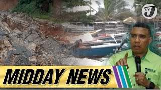 Tropical Storm Warning for Jamaica  Residents Blame Neglect for Landslide [upl. by Ner773]