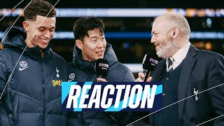 HEUNGMIN SON amp BRENNAN JOHNSON REACTION  TOTTENHAM HOTSPUR 21 EVERTON [upl. by Toombs223]