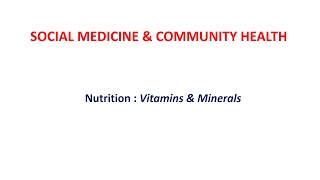 Vitamins amp Minerals by Dr Srujana Janga [upl. by Redd]