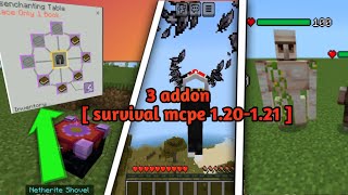 3 Addon survival mcpe 120121 [upl. by Alikahs]