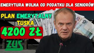 Tusk ogłosił niedawno że 5 października pojawi się wolna od podatku emerytura w wysokości 4200 zł [upl. by Cart]