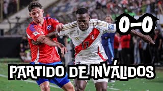 PERÚ 0 – 0 CHILE EMPATE EN EL DUELO POR NO SER LA PEOR SELECCIÓN SUDAMERICANA [upl. by Tatum59]