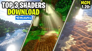 Top 3 SHADERS RELISTAS e LEVES para Minecraft pe 120 rodam em qualquer Celular 2023 [upl. by Iahs151]