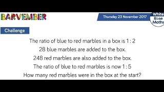 The ratio of blue to red marbles in a box [upl. by Ardeth872]