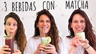 3 BEBIDAS REFRESCANTES PARA EL VERANO Bebidas frías con Matcha veganas y sin gluten  MARTA ATRAM [upl. by Niwrehs]