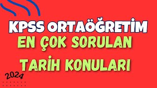 5 İşte KPSS Ortaöğretim Tarihte En Önemli Konular  Ali Gürbüz  KPSS Ortaöğretim 2024 kpss [upl. by Zetram]