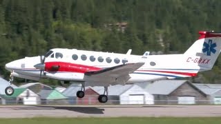 Beechcraft King Air 350 Air Ambulance Approach and Landing [upl. by Airdnat]