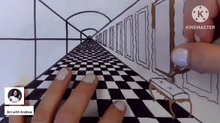 One Point Perspective Drawing 6th Grade [upl. by Assilim]