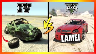 GTA 5 vs GTA 4  Ultimate CAR DAMAGE Comparison 🔥 [upl. by Myrtle]