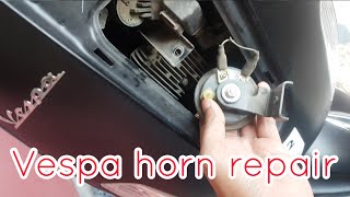 Vespa VXL 125 Horn Repair [upl. by Ellette]