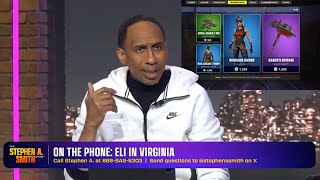 Stephen A announces his favorite Fortnite skin 💀 [upl. by Usanis]