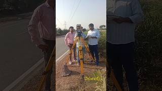 Height of 🗼 checking  shorts engineering level topography survey shortvideo highway viral [upl. by Earehc]