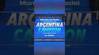 ¡Argentina campeón en el Mundial de Pádel en Qatar [upl. by Warfield]