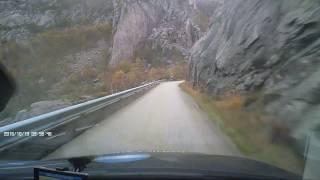 Road along Lysefjord [upl. by Laughlin]