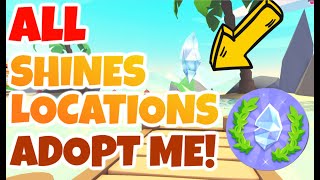 ALL SHINES LOCATIONS IN ADOPT ME EVENT  HOW TO GET SHINES FAST IN ADOPT ME ROBLOX SUNSHINE GAMES [upl. by Evangelin]