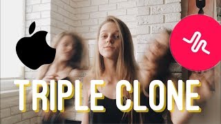 КАК ДЕЛАТЬ TRIPLE CLONE TRANSITION на айфоне  клоны [upl. by Leotie]