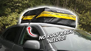 How To Install Car Rooftop Cargo Carrier If You Dont Have Roof Crossbars Or Roof Rails DIY [upl. by Gussie651]