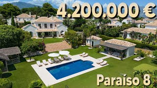 4200000€ PARAÍSO 8  Villa de Lujo en Estepona  Costa del Sol [upl. by Alegnaoj]