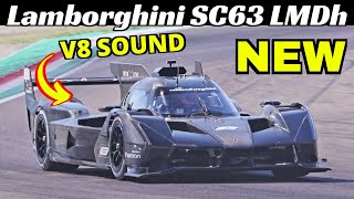 NEW 2024 Lamborghini SC63 LMDh Hypercar Testing at Imola Circuit  V8 TwinTurbo Engine Sound 🔉 [upl. by Copeland]