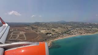 Heraklion HER landing EasyJet Airbus A320 Reg HBAYE [upl. by Azyl]