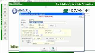 CREAR MODIFICAR O ANULAR CUENTAS EN NOVASOFT [upl. by Joo]