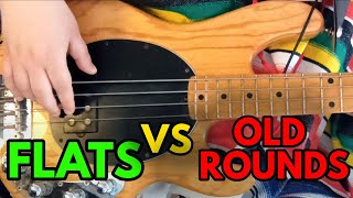 FLATS vs OLD ROUNDS on Ernie Ball MUSIC MAN StingRay [upl. by Kcin]