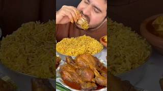 Eating Chicken Biryani Chicken Curry mukbang eatingsounds food shortsvideo [upl. by Dyal387]