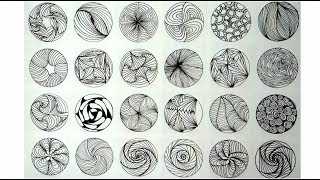 24 ZENTANGLE PATTERNS  Part 2 [upl. by Elinnet703]