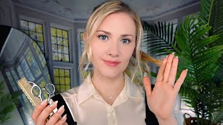 ✂️ Sleepinducing Haircut and Curling 💇🏼‍♀️ ASMR  Soft Spoken into Whisper [upl. by Avalsorim619]