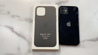 Official Apple iPhone 12 and 12 Pro Silicone Case Black Unboxing and Review [upl. by Lund]