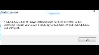 🚩 STALKER Call of Pripyat installation has not been detected [upl. by Ritz]