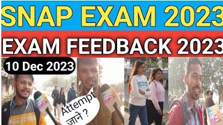 SNAP EXAM Analysis 10 Dec 2023SNAP exam review 2023 [upl. by Laurena]