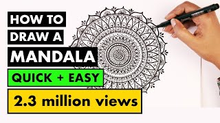 how to draw MANDALA ART for beginners  Vijayta Sharma [upl. by Denna]