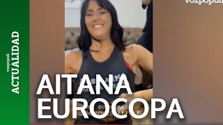 Aitana celebra el triunfo de España justo antes de dar un concierto [upl. by Odab]