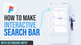 Search Bar Keyboard Input Animation  Figma Interactive Components [upl. by Tirza]