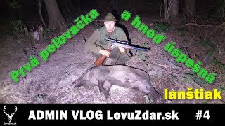 Prvá poľovačka na diviaky a hneď úspešná  lanštiak  wild boar hunting  polowanie na dzika [upl. by Crispa]