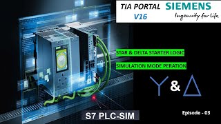 How to create a STAR amp DELTA program in SIEMENS PLC TIA portal V16  Checking in PLC SIM  Simulator [upl. by Appilihp]