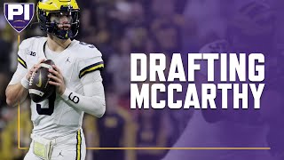 CBS Sports draft analyst Chris Trapasso analyzes Daniel Jeremiahs mock draft ft Vikings QB pick [upl. by Faith664]