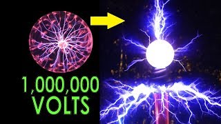 DIY Overclocked Plasma Globe 2500V to a MILLION volts [upl. by Ilarrold]