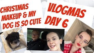 CHRISTMAS MAKEUP amp MY DOG IS SO CUTE VLOGMAS DAY 6  Summermas [upl. by Puritan]