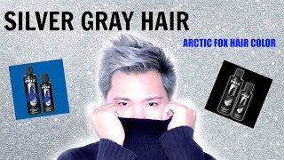 Dying my Hair Silver Gray using Arctic Fox Hair Color   Jourriel [upl. by Arratahs651]