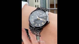 Olevs Sports Quartz Chain Mate Black watch luxurywatchesformen wristaccessory [upl. by Ynaffet]