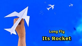 super rocket flying paper longest flying rocket plane how to make notebook rocket toy best plane [upl. by Elah145]