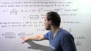 Time Dilation and Length Contraction Example [upl. by Gorden]