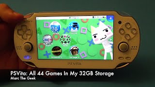 PSVita All 44 Games on My 32GB Storage [upl. by Pru]