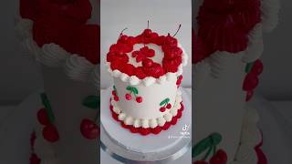 Cherries cake cake cakedecoration cakedesign [upl. by Gerstner]