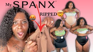 SPANX SHAPEWEAR HAUL MidPlus Size Shapewear Try On IS SPANX WORTH THE HYPE [upl. by Anallese399]