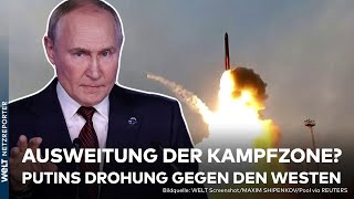 UKRAINEKRIEG Putin dreht auf  Derbe Drohung mit globalen Konflikt  WELT News [upl. by Zosima520]