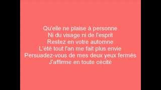 Daniel Bélanger  Les Deux Printemps Lyrics [upl. by Quitt154]